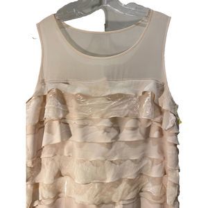 LOFT Satin, Chiffon & Velvet Layered Sleeveless Cocktail, formal, Dress sz 12